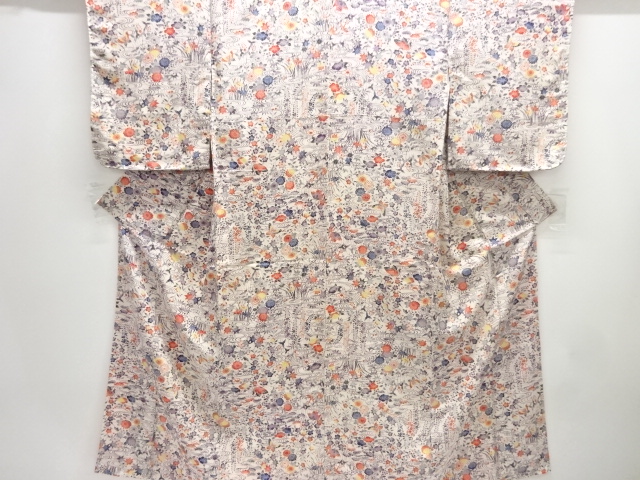 JAPANESE KIMONO / KOMON / FLORAL PLANTS